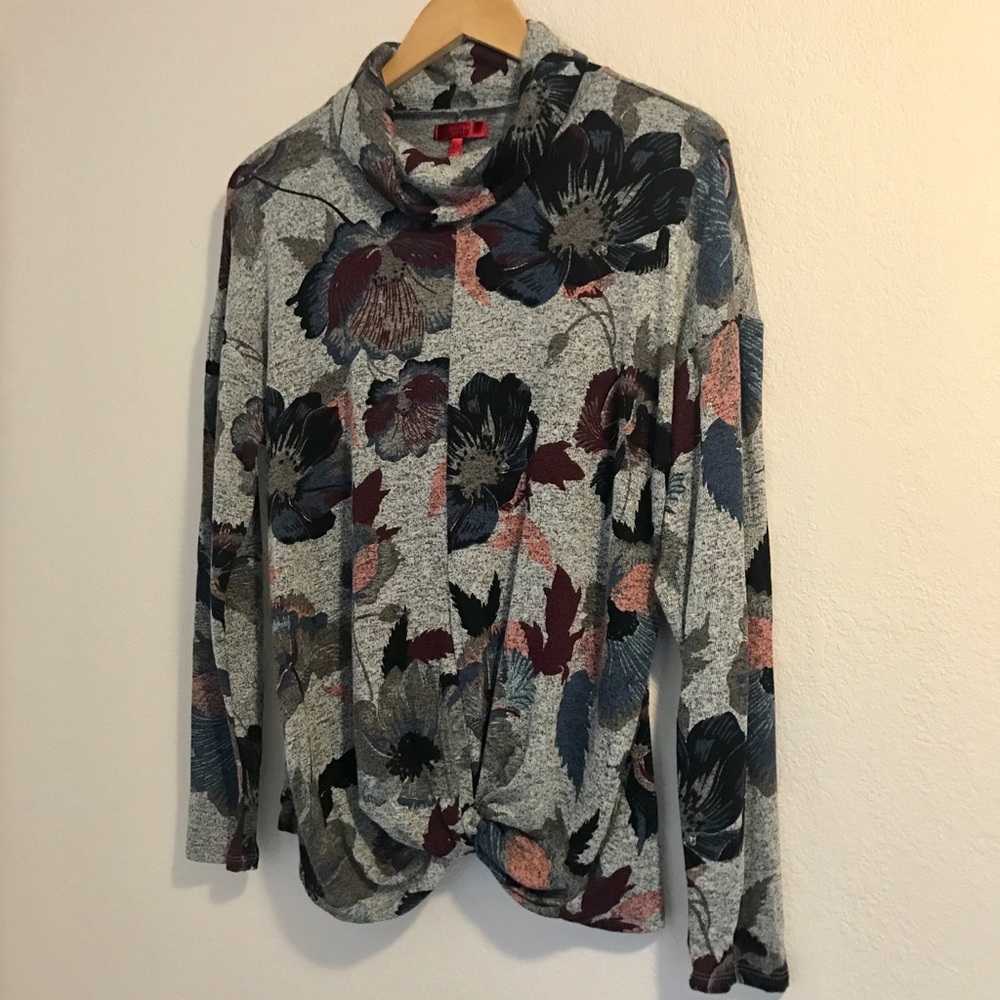 Jennifer Lopez Floral Turtleneck